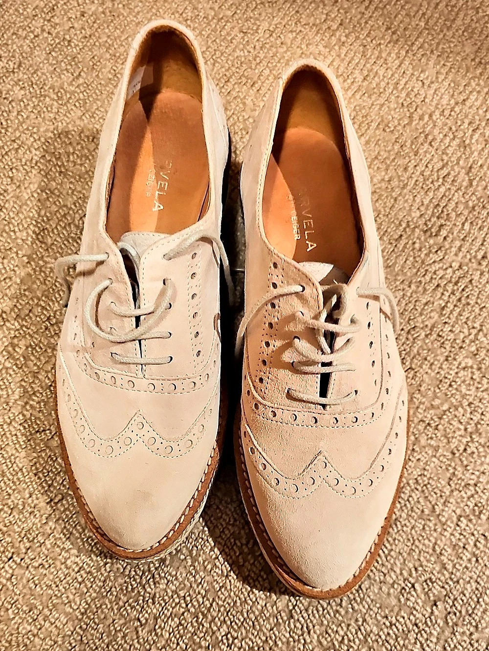 KG Kurt Geiger Brogue Oxford Shoes in White